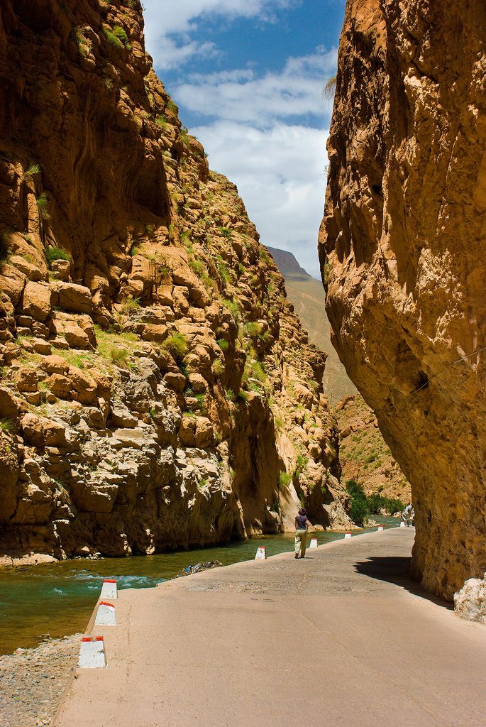 Todra Gorge towering canyon walls Morocco