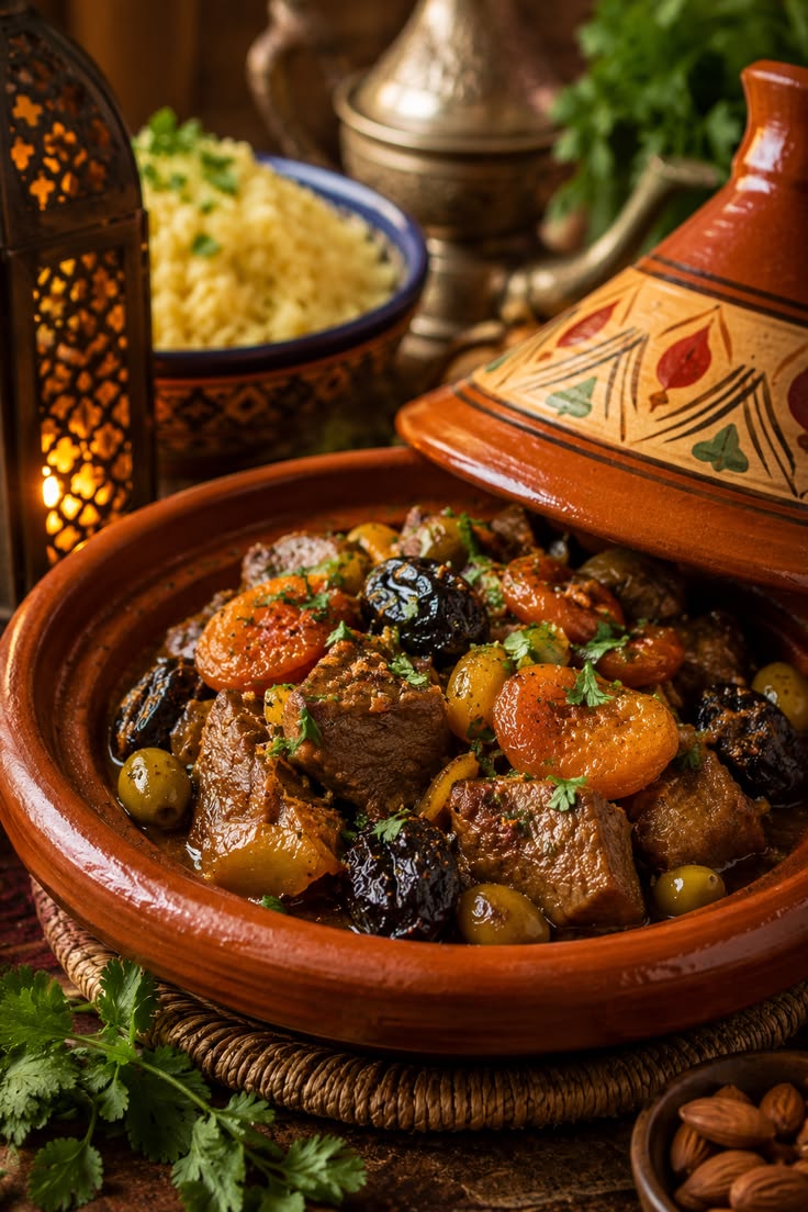 Traditional Moroccan tagine farewell meal