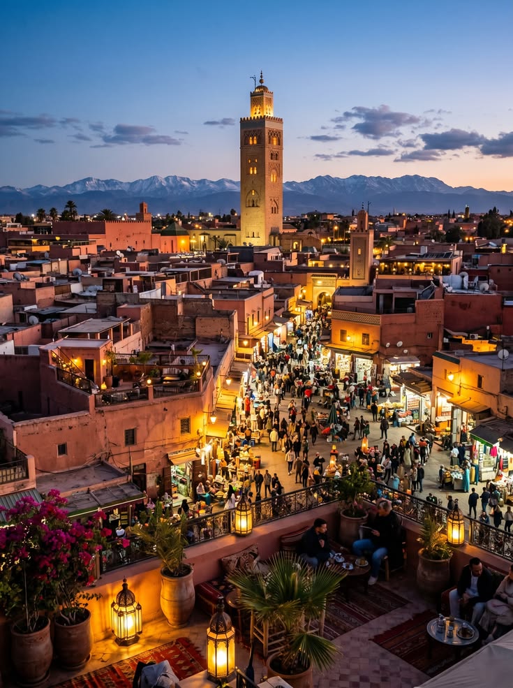 Marrakech at sunset
