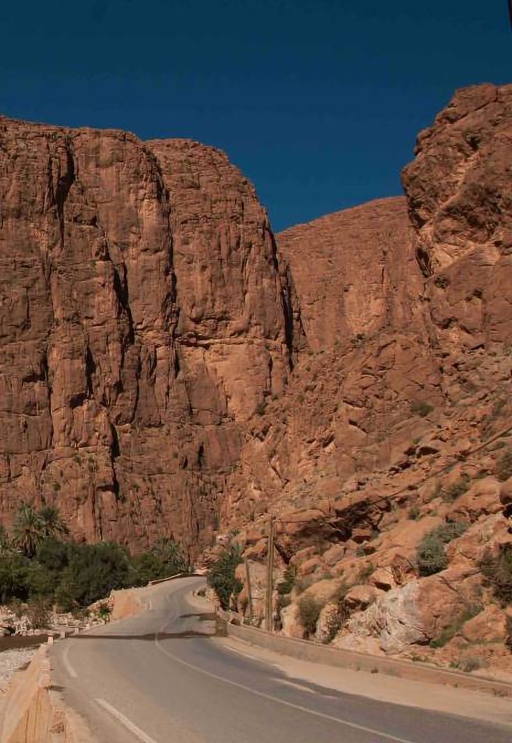 Driving through the Atlas Mountains in Morocco